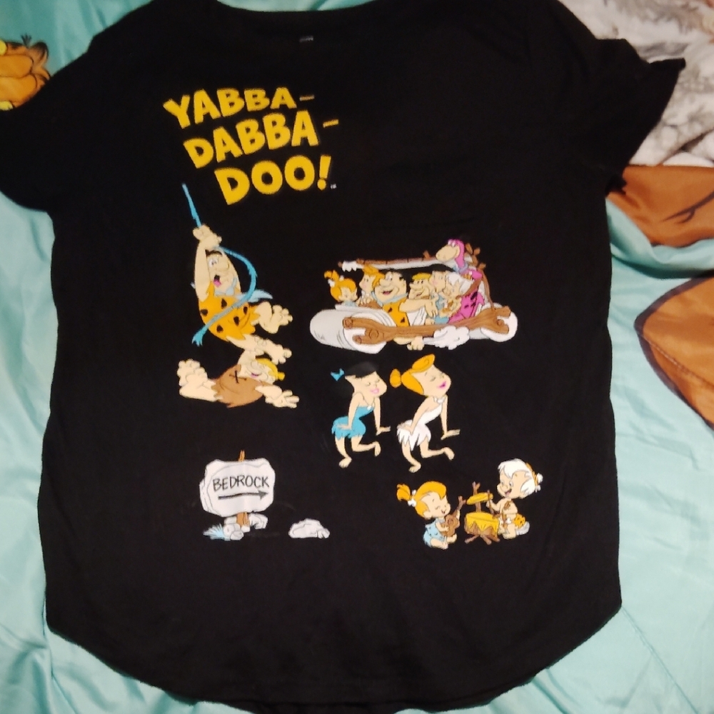 Black Flintstones Lady's T-Shirt